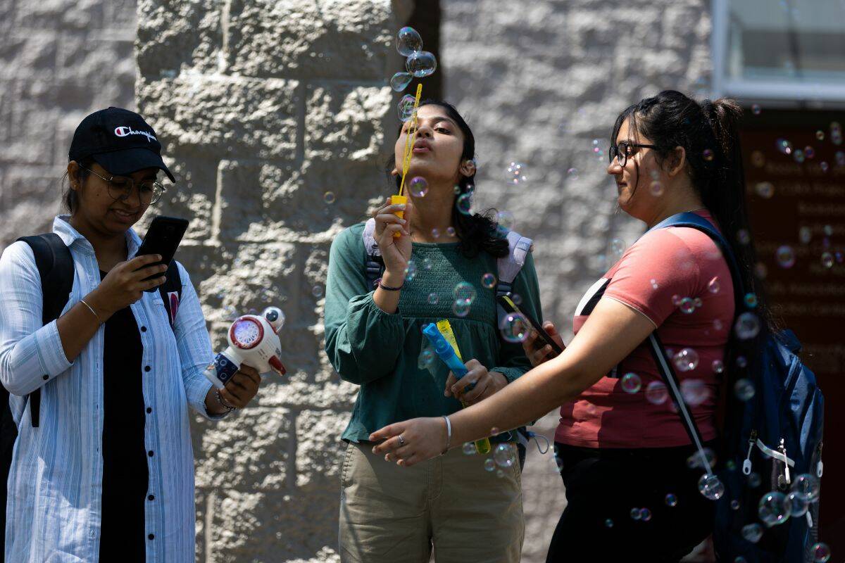 Bubble festival at KPU in Surrey on Thursday, July 20, 2023. (Photo: Anna Burns)