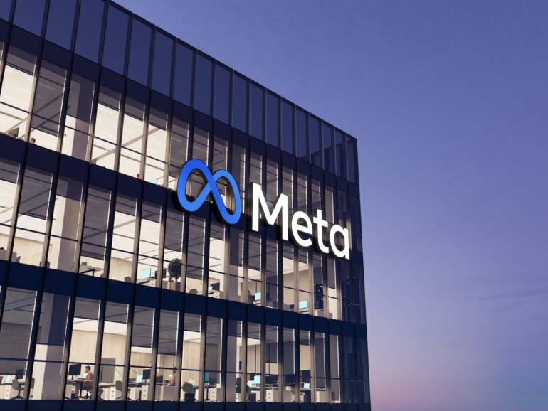 The Meta building in Menlo Park, California.