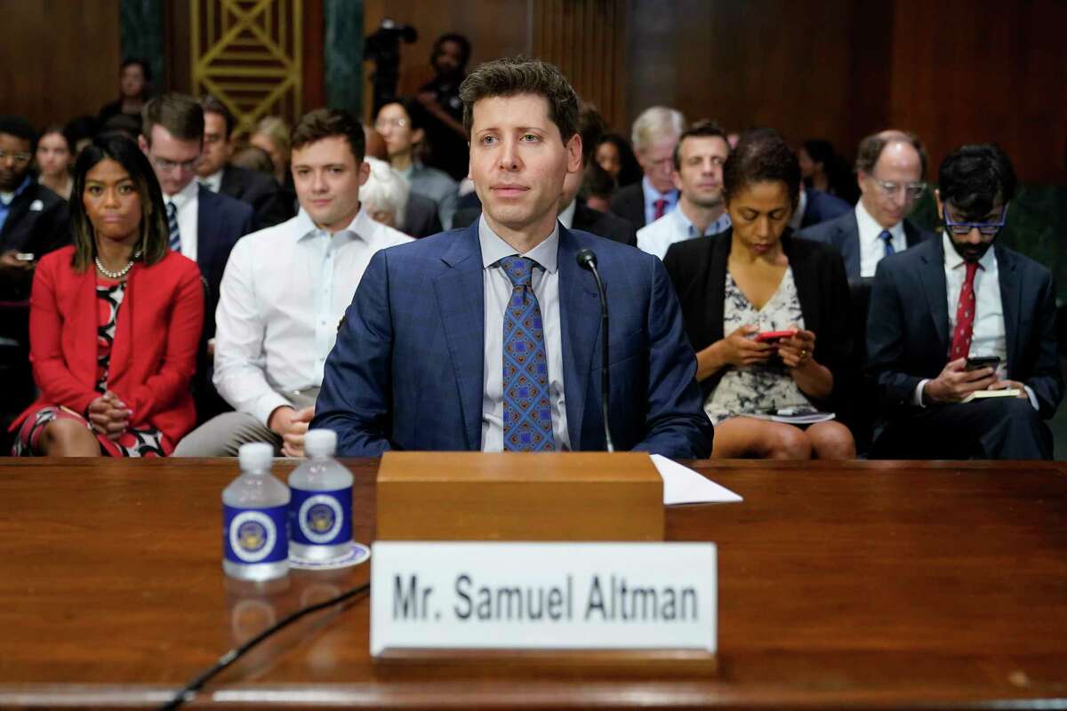 OpenAI CEO Sam Altman waits to speak before a Senate Judiciary Subcommittee on Privacy, Technology and the Law hearing on artificial intelligence, Tuesday, May 16, 2023, on Capitol Hill in Washington.