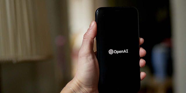 The OpenAI logo on a smartphone